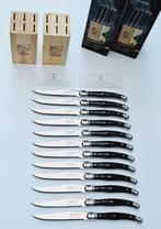 Laguiole - 12x Steak Knives - Black - style de -
