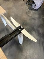 Duo Werkplek Met Nieuwe Bureaubladen - Refurbished, Huis en Inrichting, Verzenden, In hoogte verstelbaar, Zo goed als nieuw, Bureau