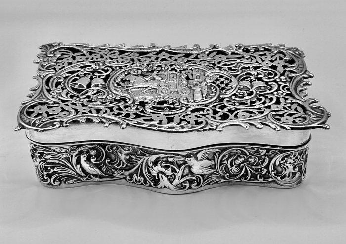 Sieradendoos - .925 zilver - Geornamenteerde zilveren, Antiek en Kunst, Antiek | Zilver en Goud