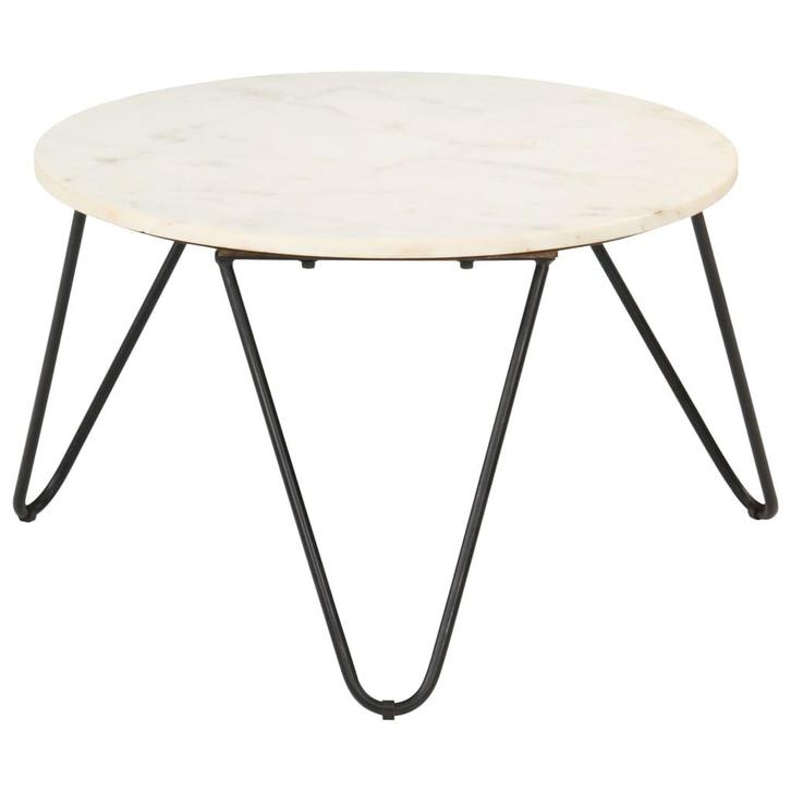 vidaXL Salontafel 65x65x42 cm echt steen met marmeren, Huis en Inrichting, Tafels | Salontafels, Nieuw, Verzenden