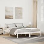 vidaXL Bedframe extra lang zonder matras grenenhout wit, Huis en Inrichting, Slaapkamer | Bedden, Verzenden, Nieuw