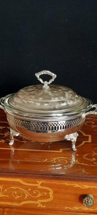 Assiette de service - Plaqué(e) argent, Pyrex