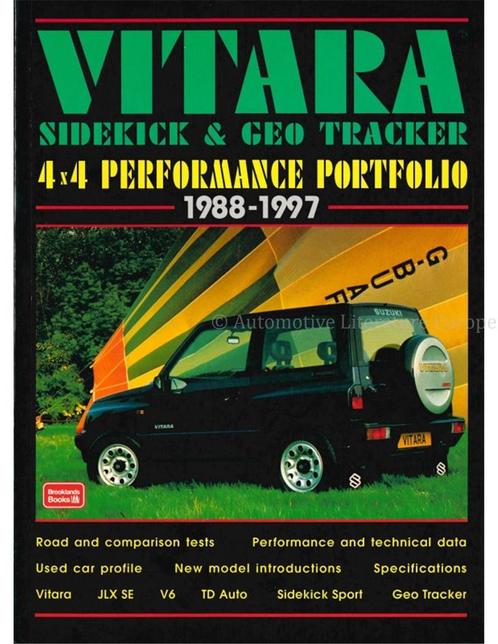 VITARA SIDEKICK & GEO TRACKER 1988 - 1997 (4X4 PERFORMANCE, Livres, Autos | Livres