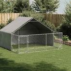 vidaXL Hondenkennel met ren 3x3x1,9 m gegalvaniseerd staal, Dieren en Toebehoren, Hondenhokken, Verzenden, Nieuw