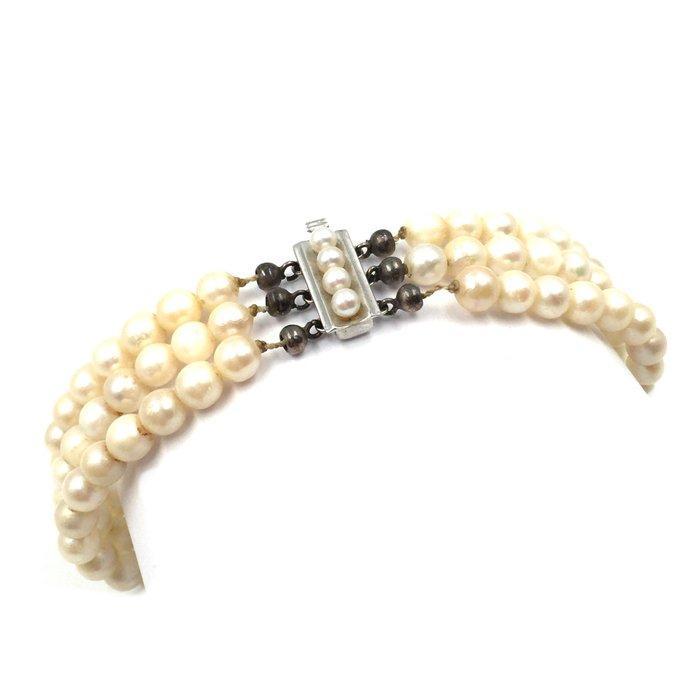 Zonder Minimumprijs - Armband - 8 karaat Witgoud Parel - 3, Handtassen en Accessoires, Armbanden