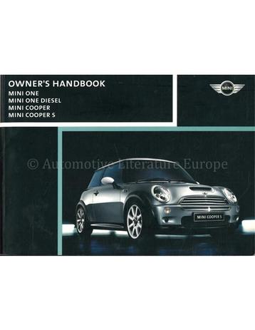 2003 MINI ONE COOPER S INSTRUCTIEBOEKJE ENGELS