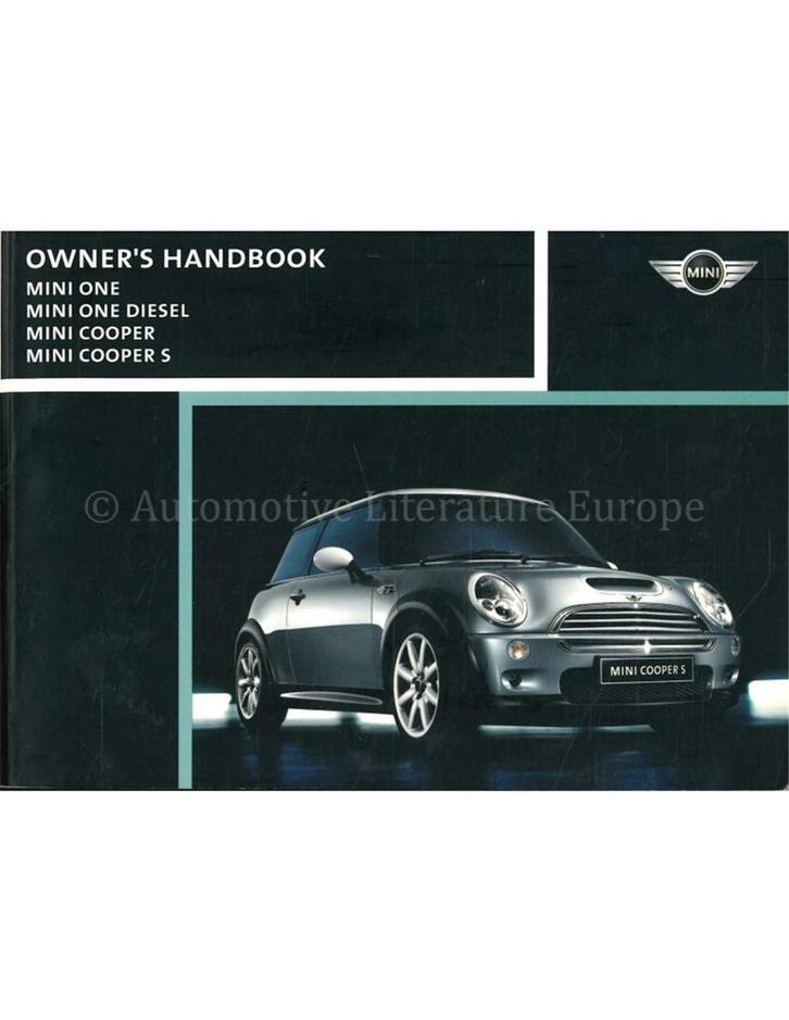 2003 MINI ONE COOPER S INSTRUCTIEBOEKJE ENGELS, Auto diversen, Handleidingen en Instructieboekjes