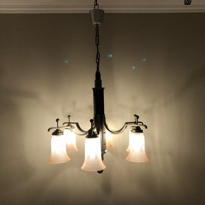 Gekooide hanglamp - Legering, Antiek en Kunst, Curiosa en Brocante