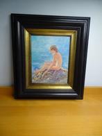 Belgische school (XX) - Naakt aan zee, Antiek en Kunst