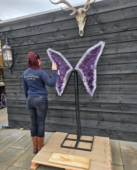 XXL Topkwaliteit Amethist Vlinder - Brazilië Amethist -, Verzamelen, Mineralen en Fossielen