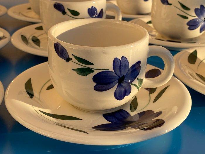 La Primula - Koffie- en theeservies (12) - Keramiek -, Antiek en Kunst, Antiek | Meubels | Tafels