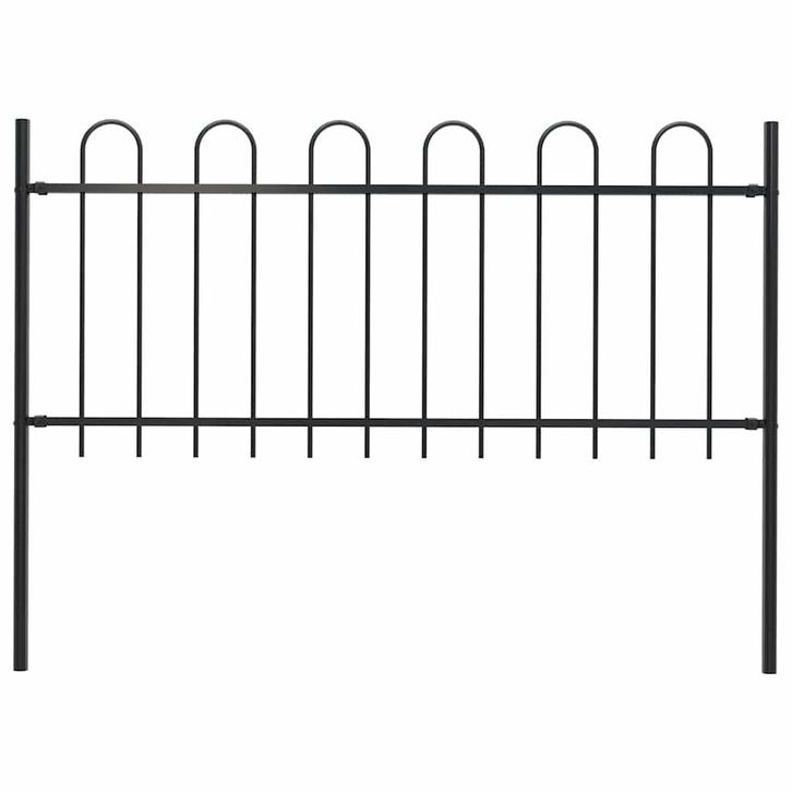 Staal Zwart Tuinhek 1,8m | Tweede Kansje | OP = OP, Tuin en Terras, Tuinhekken en Hekwerk, Nieuw, IJzer, Tuinhek, Verzenden