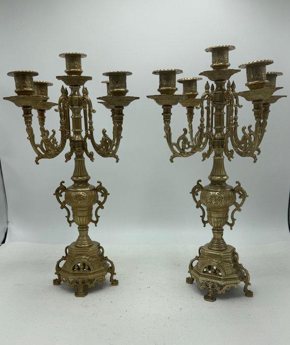 Kaarsenhouder (2) - Brons, Antiek en Kunst, Antiek | Overige Antiek