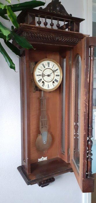 Regulateur wandklok - Hout, Messing - 1900-1910 - 125 cm, Antiek en Kunst, Antiek | Klokken