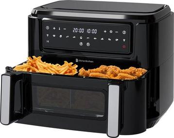 Tweedekans | KitchenBrothers Airfryer XXL Dual Zone - 9L - beschikbaar voor biedingen
