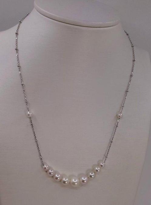 Zonder Minimumprijs - Halsketting Zilver - 5x9mm, Handtassen en Accessoires, Kettingen