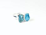Neonblauwe apatiet Ring / rauw / nieuw- 4.56 g - (1)