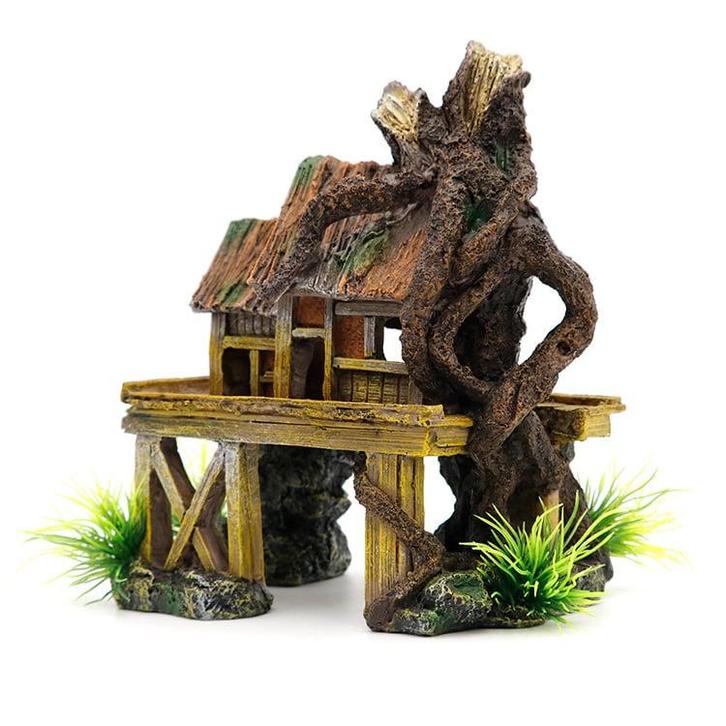 Ruïne op palen 18cm / Aquariumdecoratie As-156 (Hardscaping, Dieren en Toebehoren, Vissen | Aquaria en Toebehoren, Nieuw, Verzenden