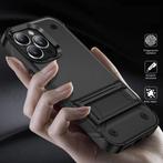 iPhone 16 Pro Armor Hoesje met Kickstand - Shockproof Cover, Telecommunicatie, Verzenden, Nieuw
