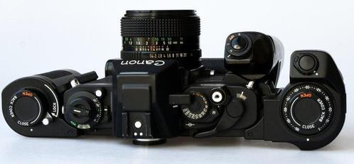 Canon F1 New met Motordrive, film chamber FN-100 , batterij, Audio, Tv en Foto, Fotocamera's Analoog
