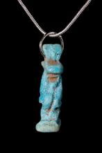 Oud-Egyptisch Faience Taweret-amulet  (Zonder Minimumprijs)