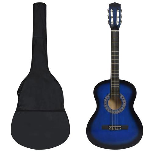 vidaXL 8-delige Gitaarset klassiek beginner 3/4 36 blauw, Musique & Instruments, Instruments à corde | Guitares | Acoustiques