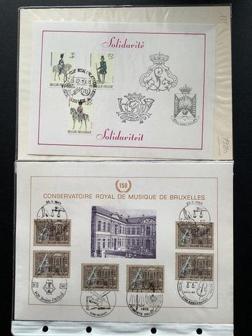 Belgique - Feuilles commémoratives : 194 pièces dans 4 beschikbaar voor biedingen