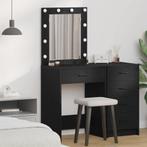 vidaXL Kaptafel met LED Verlichting - Zwart Eiken -, Huis en Inrichting, Verzenden, Nieuw