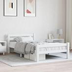vidaXL Cadre de lit blanc bois de pin massif 90x200 cm, Verzenden