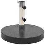 vidaXL Socle de parasol Granite 28,5 kg Rond Noir, Verzenden, Neuf