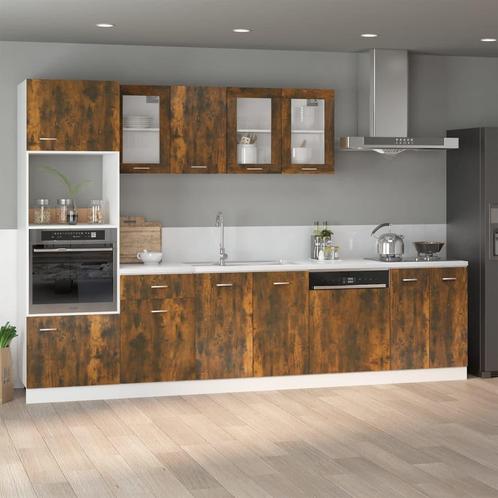vidaXL Wastafelonderkast Lyon 80x46x81,5 cm gerookt, Huis en Inrichting, Kasten | Overige, Nieuw, Verzenden