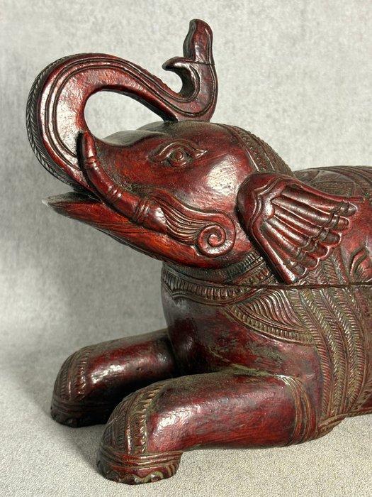 Olifant opbergkist 30 cm - Hout - Azië - Eind 20e eeuw, Antiek en Kunst, Kunst | Niet-Westerse kunst