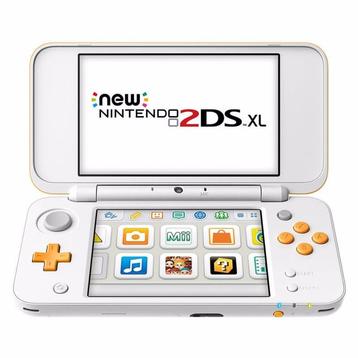 New Nintendo 2DS XL Wit/Oranje (Nette Staat & Krasvrije S..., Ophalen of Verzenden, Zo goed als nieuw