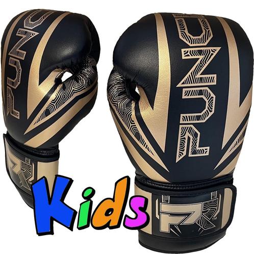PunchR™ Kids Bokshandschoenen Electric Zwart Goud, Sport en Fitness, Boksen, Bokshandschoenen, Nieuw, Verzenden