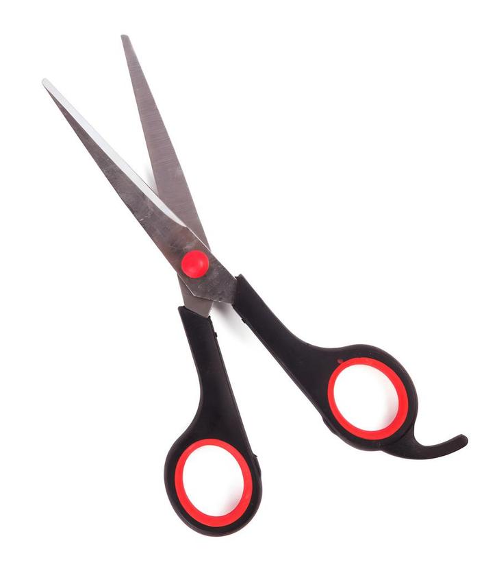 Eenvoudige kappersschaar (18 cm, rood en zwart), Doe-het-zelf en Bouw, Gereedschap | Overige machines, Nieuw, Verzenden