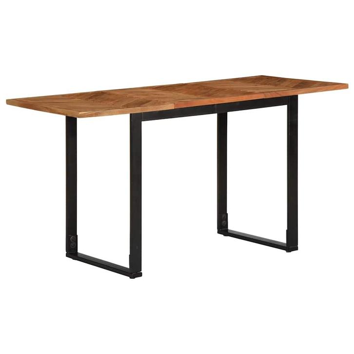 vidaXL Eettafel 140x70x75 cm massief acaciahout, Huis en Inrichting, Tafels | Eettafels, Nieuw, Verzenden