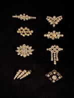 Lot de 8 broches anciennes en strass – vers 1930-1950 –, Antiek en Kunst