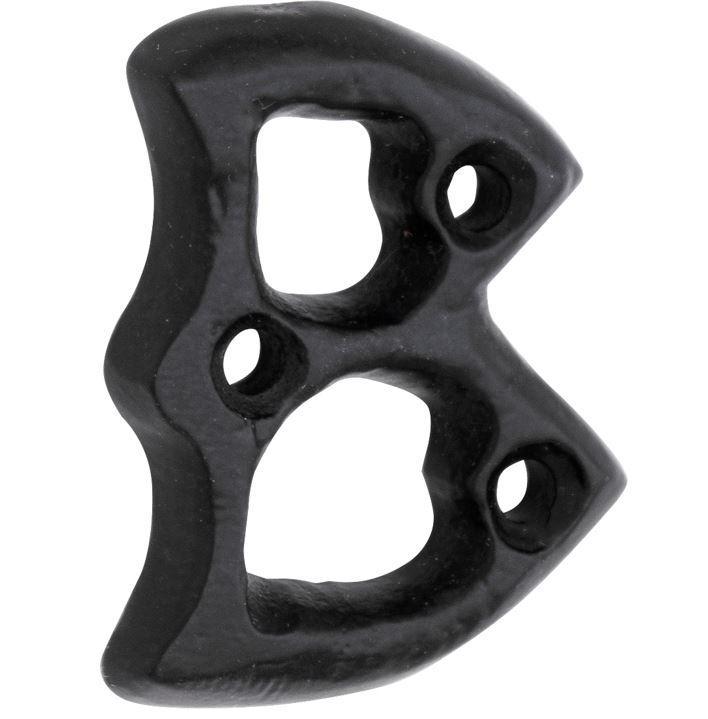 Huisletter B Oxford ijzer zwart, Doe-het-zelf en Bouw, Hang- en Sluitwerk, Klink of Kruk, Nieuw, Overige materialen