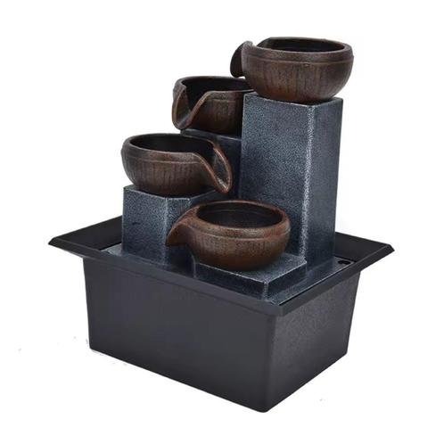 Sier Waterval Modern - Feng Shui Fontein Hars Decoratie, Huis en Inrichting, Woonaccessoires | Wanddecoraties, Nieuw, Verzenden