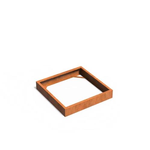 Cortenstaal plantenbak 120x120x20cm - Zonder bodem, Tuin en Terras, Bloembakken en Plantenbakken, Minder dan 30 cm, 100 cm of meer