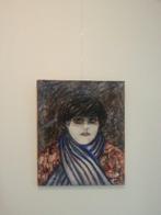 Jeanne Socquet (1928-2024) - Lécharpe bleue, Antiek en Kunst, Kunst | Schilderijen | Modern