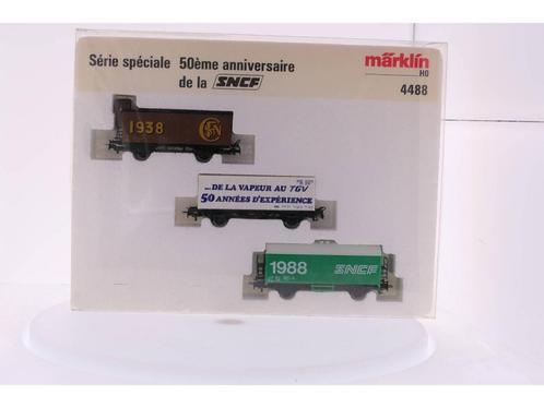 Schaal H0 Märklin 4488 Set van drie 50 jarig bestaan SNC.., Hobby en Vrije tijd, Modeltreinen | H0, Wagon, Gebruikt, Märklin, Analoog
