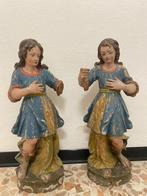 sculptuur, Coppia di angeli - 55 cm - Hout