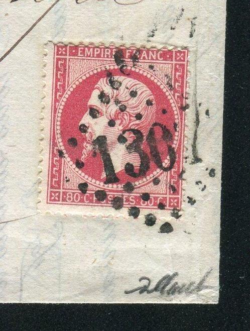 Frankrijk 1868 - Zeldzame letter en triple port de Dijon, Timbres & Monnaies, Timbres | Europe | France