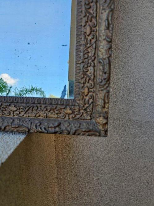 Miroir - Bois, Verre - miroir doré de style liberty, Antiek en Kunst, Antiek | Overige Antiek