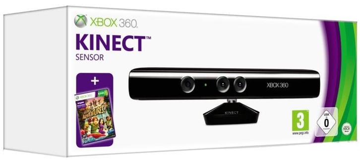 Kinect Sensor Zwart Microsoft Xbox 360 in Doos + Kinect A..., Games en Spelcomputers, Spelcomputers | Xbox 360, Zo goed als nieuw