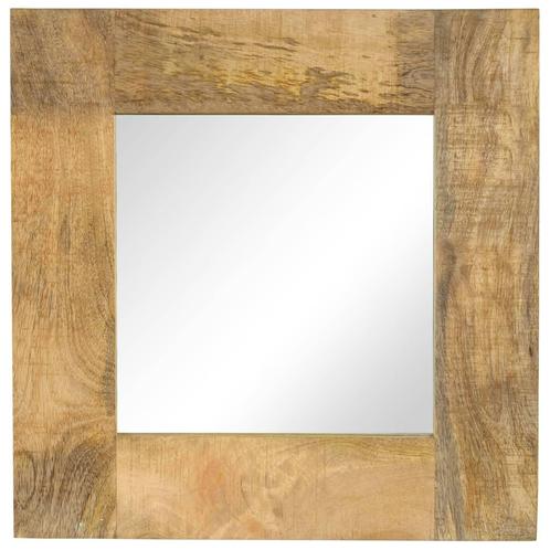 vidaXL Miroir Bois de manguier massif 50 x 50 cm, Maison & Meubles, Accessoires pour la Maison | Miroirs, Neuf, Envoi