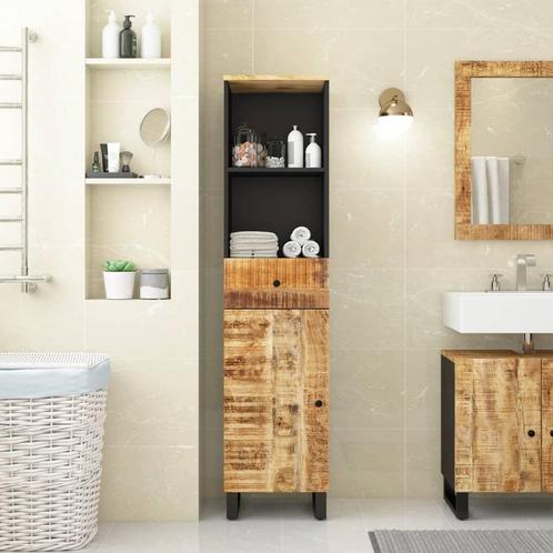 vidaXL Badkamerkast 38x33x160 cm massief mangohout, Huis en Inrichting, Badkamer | Badkamermeubels, Nieuw, Verzenden