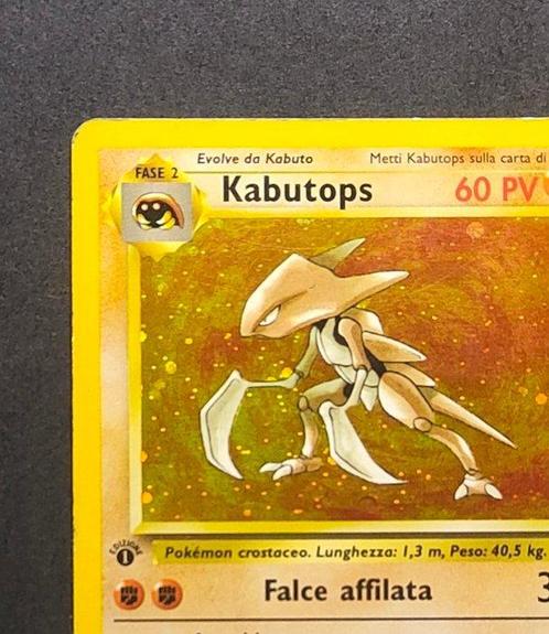 WOTC Pokémon - 1 Card - Fossil - ITA - Kabutops Holo - 1°, Hobby en Vrije tijd, Verzamelkaartspellen | Pokémon