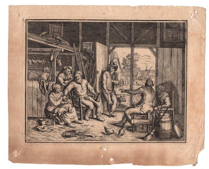 Andreas Scheits (ca. 1655–1735) - Famiglia di contadini, Antiquités & Art, Antiquités | Autres Antiquités